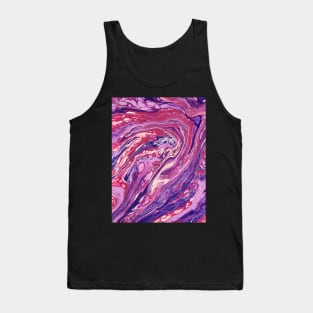 Berry Cheesecake - Abstract Acrylic Pour Painting Tank Top